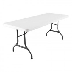 White folding table 6' buffet style