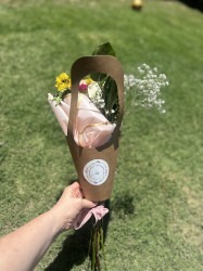 Custom branded Kraft flower bags